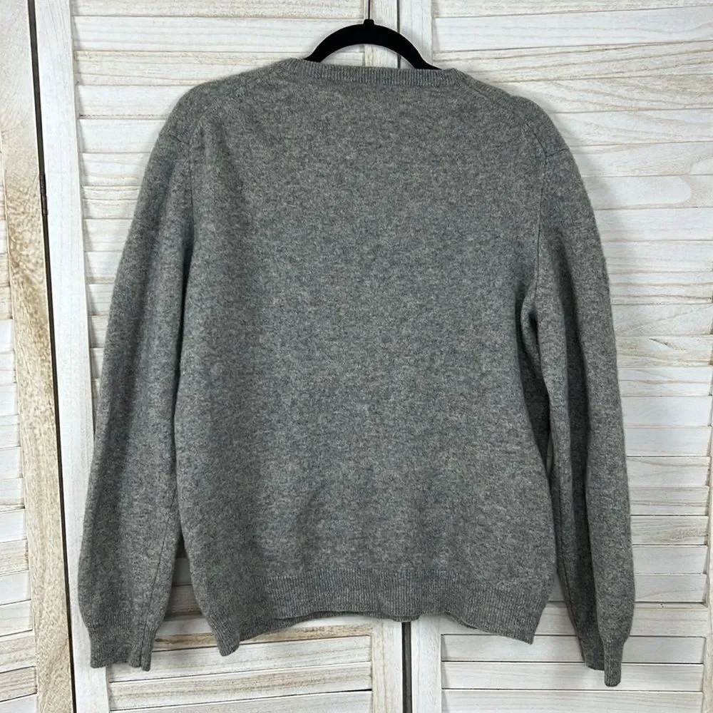 Club Room Macy's V-Neck Gray Cashmere Sweater